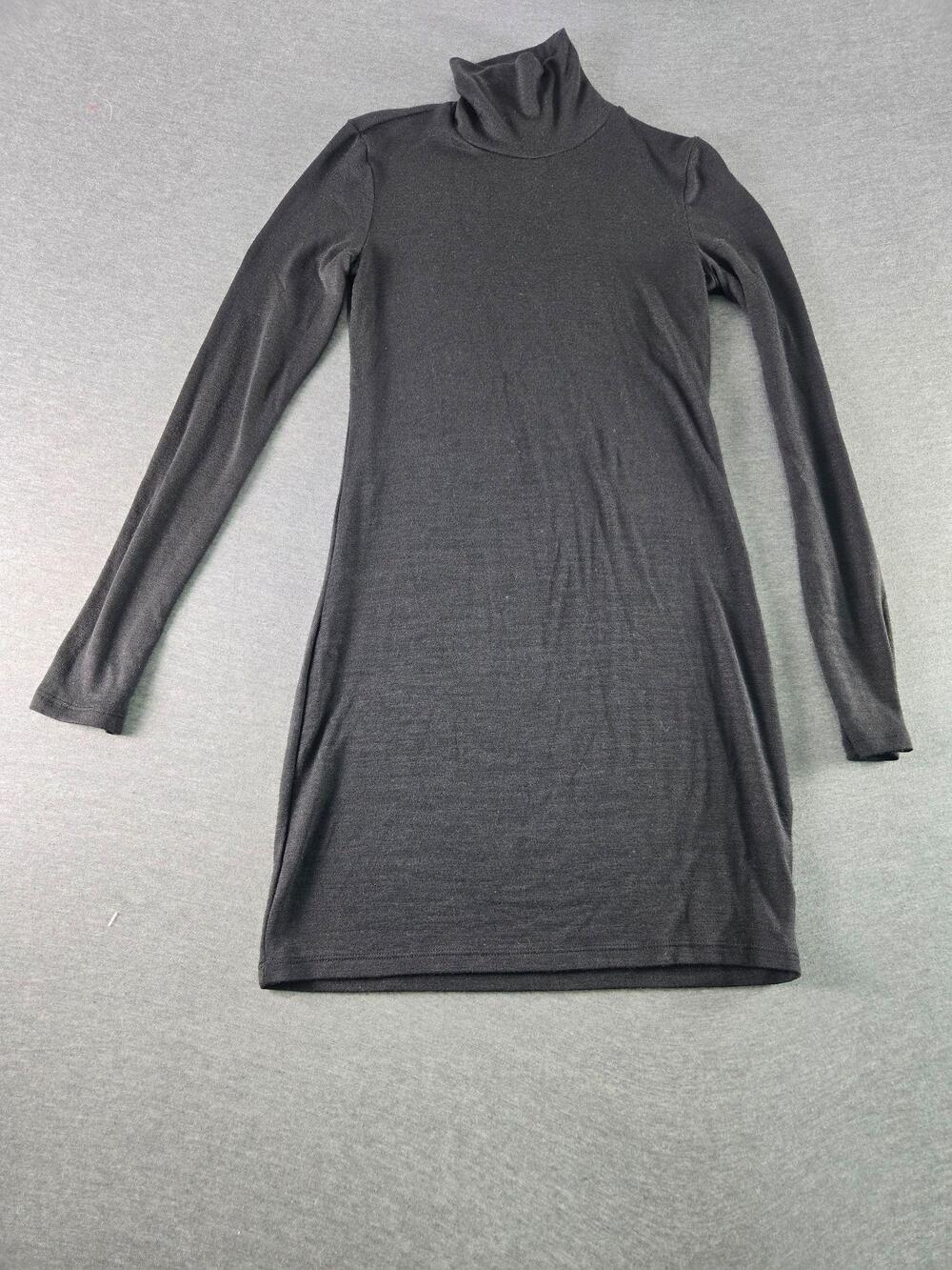 Wilfred Free Dress Womens Small Black Turtleneck Long Sleeve Bodycon Sweater